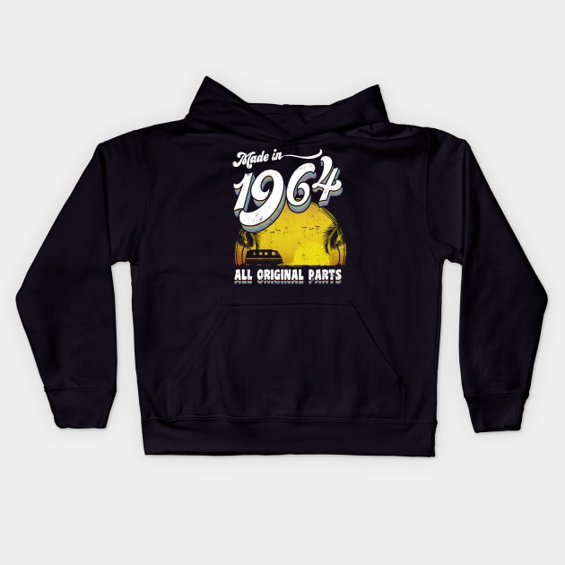 Made in 1964 All Original Parts Kids Hoodie by KsuAnn